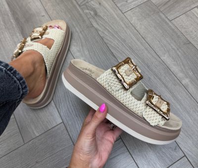 Дамски чехли на платформа FANTASY