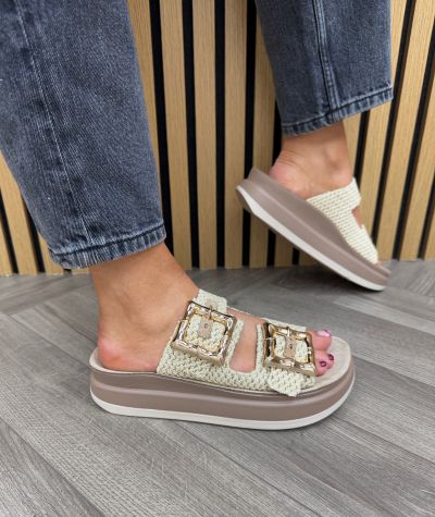 Дамски чехли на платформа FANTASY