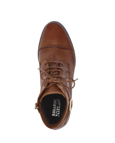 Дамски камелени кожени боти REGARDE LE CIEL