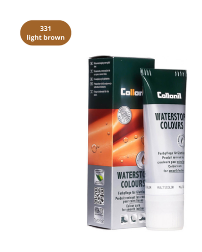 Светлокафява крем-боя за обувки COLLONIL Waterstop светлокафяв