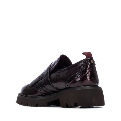 Дамски мокасини бордо лак CARMELA