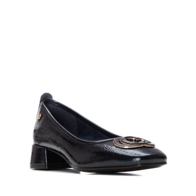 Дамски тъмносини обувки лак CARMELA