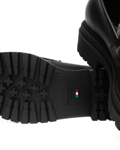 Дамски черни кожени боти NeroGiardini