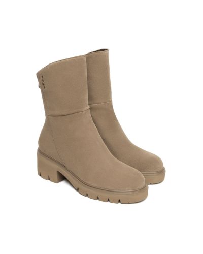 Дамски бежови велурени боти  NeroGiardini