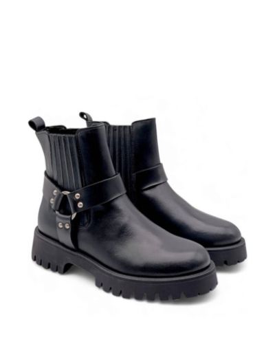 Дамски черни кожени боти FRAU