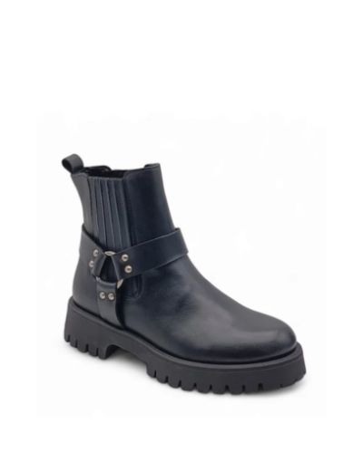 Дамски черни кожени боти FRAU