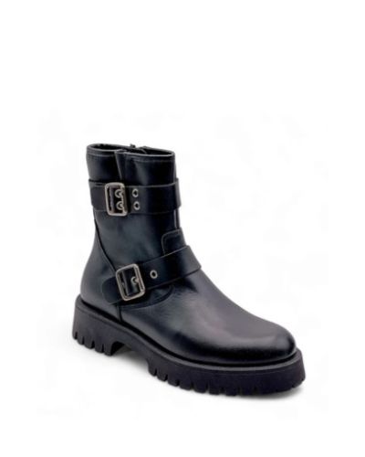 Дамски черни кожени боти FRAU