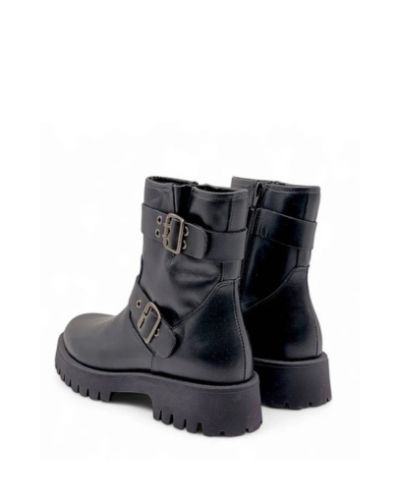 Дамски черни кожени боти FRAU