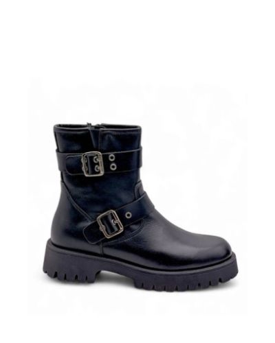 Дамски черни кожени боти FRAU