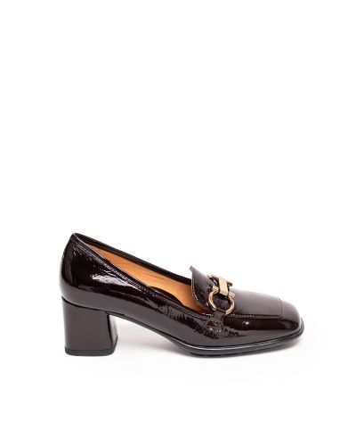 Дамски кафяви обувки лак DFC RELAX