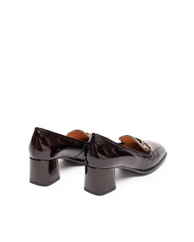 Дамски кафяви обувки лак DFC RELAX