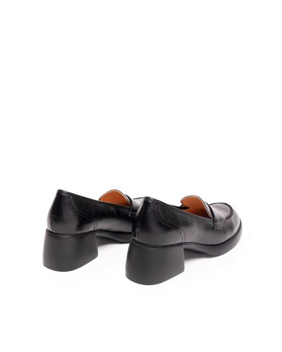 Дамски черни кожени мокасини DFC RELAX