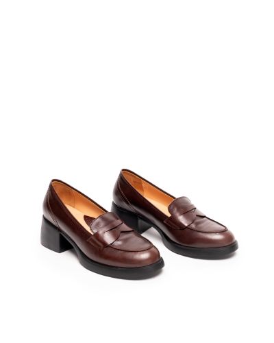 Дамски кафяви кожени обувки DFC RELAX