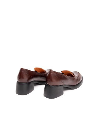 Дамски кафяви кожени обувки DFC RELAX