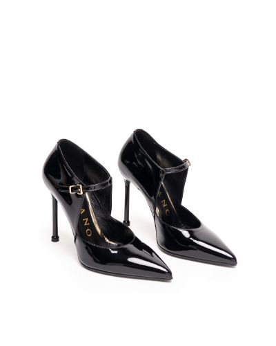 Дамски черни обувки лак ALBANO