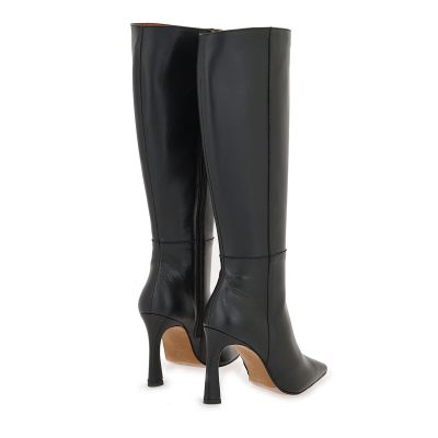 Дамски черни кожени ботуши ANGEL ALARCON