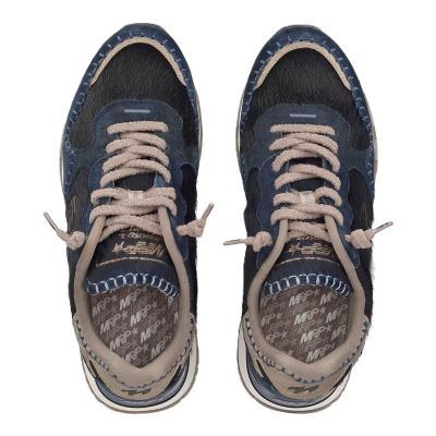 Дамски тъмносини кожени маратонки MARIPE