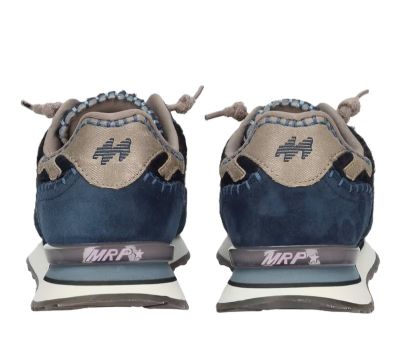 Дамски тъмносини кожени маратонки MARIPE