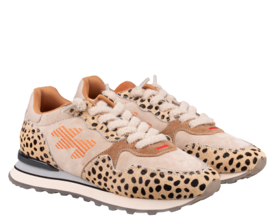 Дамски бежови кожени маратонки MARIPE