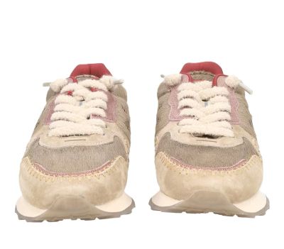 Дамски бежови кожени маратонки MARIPE