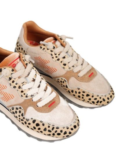 Дамски бежови кожени маратонки MARIPE