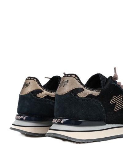 Дамски черни кожени маратонки MARIPE