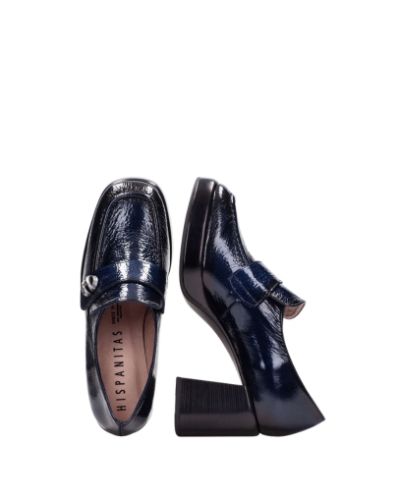 Дамски тъмносини обувки HISPANITAS лак