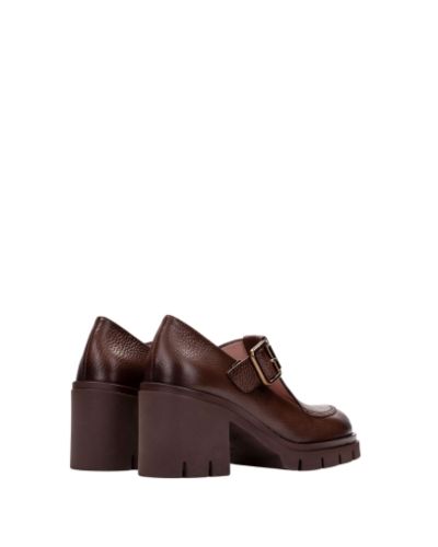 Дамски кафяви кожени обувки HISPANITAS