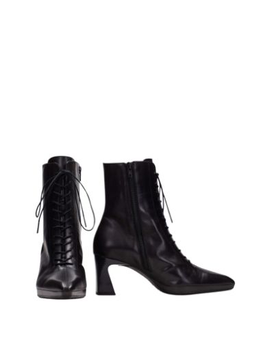 Дамски черни кожени боти HISPANITAS