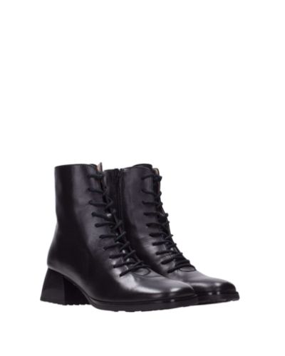 Дамски черни кожени боти HISPANITAS