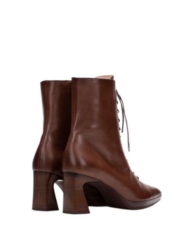 Дамски кафяви кожени боти HISPANITAS