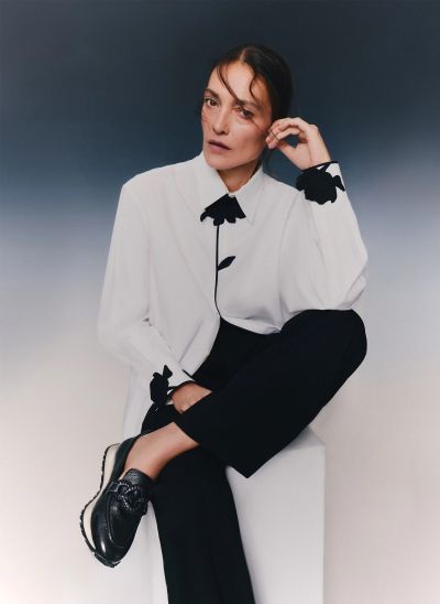 Дамски черни кожени мокасини HISPANITAS