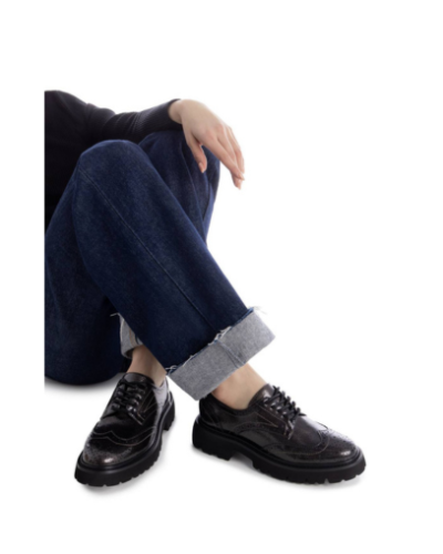 Дамски тъмносиви обувки лак CARMELA