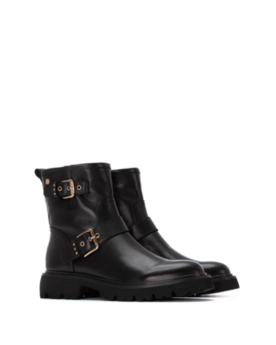 Дамски черни кожени боти CARMELA