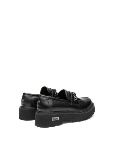 Дамски черни кожени мокасини CULT