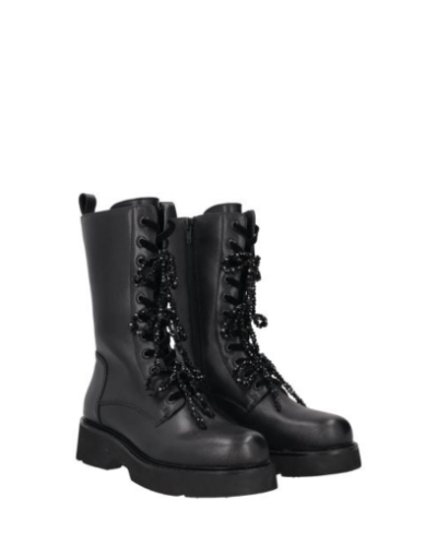 Дамски черни кожени боти TOSCA BLU