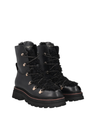 Дамски черни кожени боти TOSCA BLU