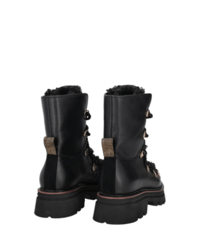 Дамски черни кожени боти TOSCA BLU