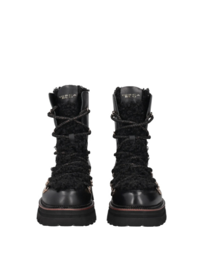 Дамски черни кожени боти TOSCA BLU