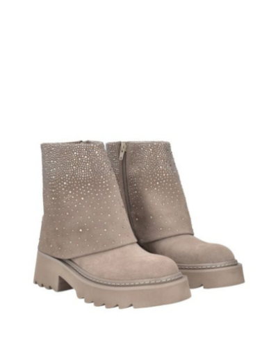 Дамски бежови велурени боти TOSCA BLU