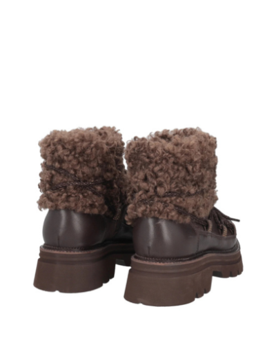 Дамски тъмнокафяви кожени боти TOSCA BLU