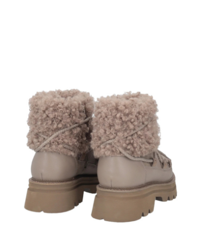 Дамски бежови кожени боти TOSCA BLU