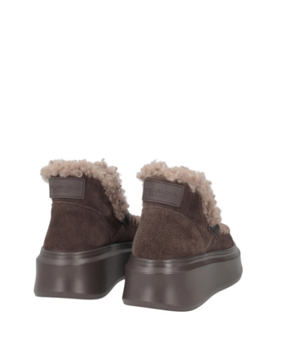 Дамски тъмнокафяви велурени боти TOSCA BLU