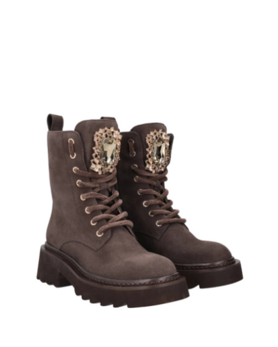 Дамски тъмнокафяви велурени боти TOSCA BLU