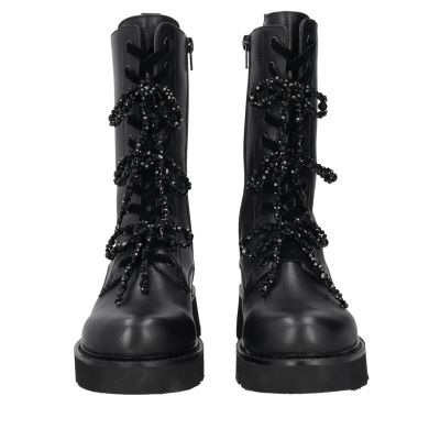 Дамски черни кожени боти TOSCA BLU