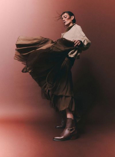 Дамски кафяви боти HISPANITAS