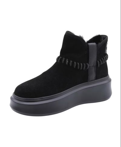 Дамски черни велурени боти TOSCA BLU