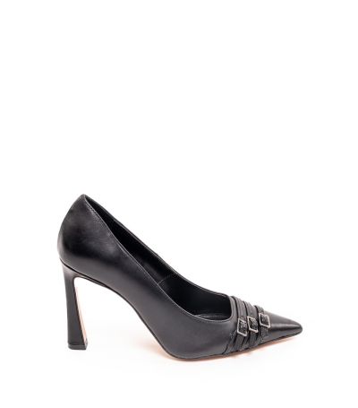 Дамски черни кожени обувки BIANCA DI