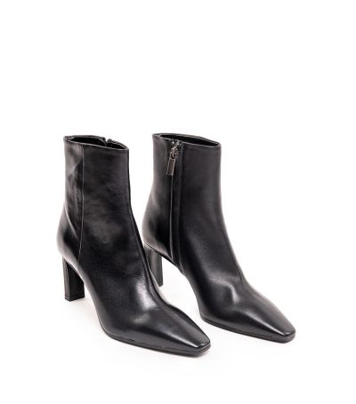 Дамски черни кожени боти BIANCA DI