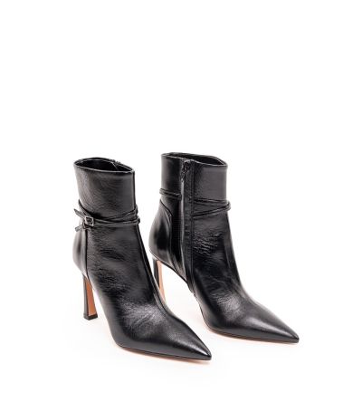 Дамски черни лачени боти BIANCA DI